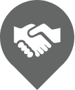 CRM handshake icon