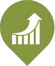 Marketing graph icon